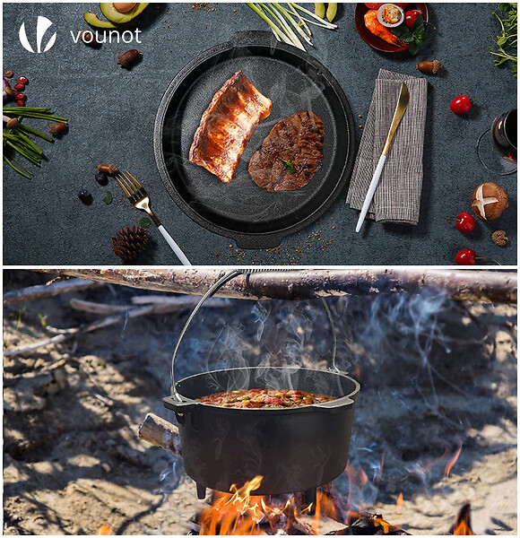 VOUNOT - Cocotte en fonte Dutch oven 4.25L - large