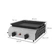 OUTSUNNY - Plancha gaz portable antiadhésive 2 brûleurs 4,8 kW surface cuisson 40L x 34l cm acier inox émaillé - vignette