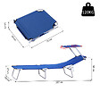 OUTSUNNY - Transat bain de soleil pliable grand confort dossier et pare-soleil réglable multi-positions bleu - vignette