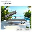 TECTAKE - Transat 2 places noir/gris - vignette