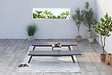 CONCEPT USINE - Lot de 2 transats et une table d'appoint gris et noir PRATO - vignette