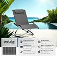 TECTAKE - Bain de soleil Paulina ergonomique, pliable, 150 kg gris - vignette