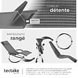TECTAKE - Bain de soleil Paulina ergonomique, pliable, 150 kg gris - vignette