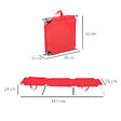 OUTSUNNY - Bain de soleil transat pliable dossier réglable multipositions métal et polyester rouge - vignette