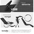 TECTAKE - Bain de soleil Paulina ergonomique, pliable, 150 kg noir - vignette