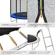 TECTAKE - Trampoline modèle B noir/bleu - vignette