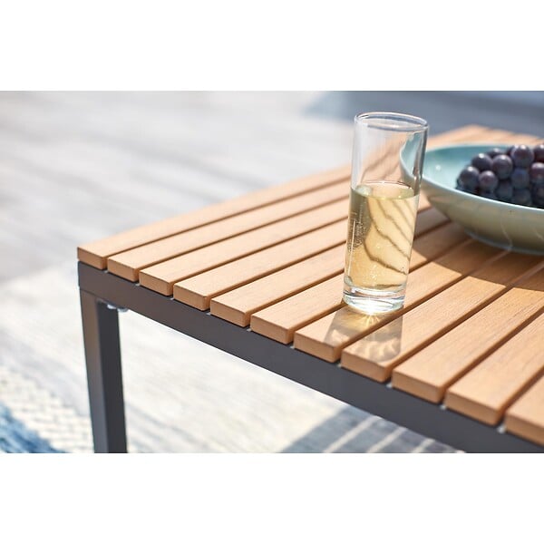 CONCEPT USINE - Salon de jardin bas en aluminium gris TAHINA - large