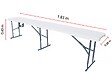 HABITAT ET JARDIN - Ensemble Table de jardin pliante + 2 Bancs pliants " Foldy" - Blanc - vignette