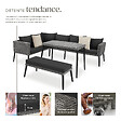 TECTAKE - Salon en rotin avec structure en aluminium Pula gris - vignette