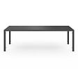 ID MARKET - Salon de jardin MADRID table 240 CM et 10 chaises empilables gris anthracite - vignette