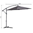 OUTSUNNY - Parasol déporté octogonal inclinable manivelle pied acier Ø 3 x 2,5H m gris - vignette