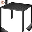 TECTAKE - Table de jardin en aluminium surface de la table en aspect bois noir - vignette