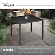 TECTAKE - Table de jardin en aluminium surface de la table en aspect bois noir - vignette