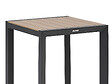 HESPERIDE - Table de jardin carrée alu Evasion 2 places effet bois + 2 fauteuils Piazza - Hespéride - vignette