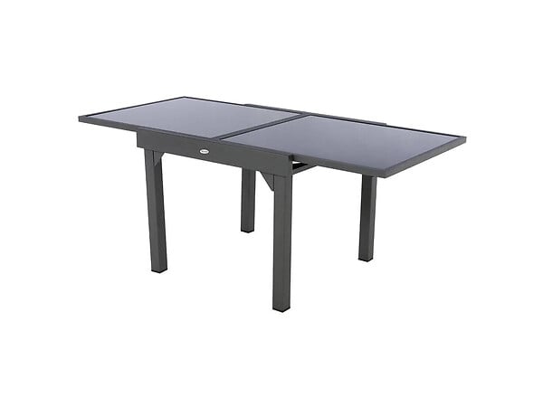 HESPERIDE - Ensemble repas table extensible carrée en verre + 8 fauteuils - Piazza - Hespéride - large