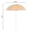 OUTSUNNY - Parasol de plage jardin design hawai 160 cm raphia artificiel beige - vignette