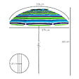 OUTSUNNY - Parasol inclinable réglable de plage protection UV40+ Ø178 cm sac transport inclus - vignette