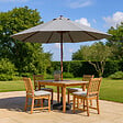 CONCEPT USINE - Parasol  gris droit rond 3 x 3 m CANCUN - vignette