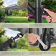 TECTAKE - Parasol APOLLON avec manivelle 2,5 x 2,5 m  gris clair - vignette
