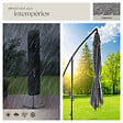 TECTAKE - Parasol APOLLON avec manivelle 2,5 x 2,5 m  gris clair - vignette