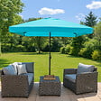 CONCEPT USINE - Parasol  bleu  carré 2,95 x 2,95 m PALERME - vignette