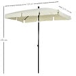 OUTSUNNY - Parasol rectangulaire inclinable alu acier polyester haute densité diamètre 2 m beige clair - vignette