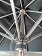 PROLOISIRS - Parasol en aluminium mat central à 8 baleines - 3 x 3 m - inox/grey - vignette