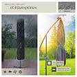 TECTAKE - Parasol à LED solaire Sunna avec manivelle 2,5 x 2,5 m  gris clair - vignette