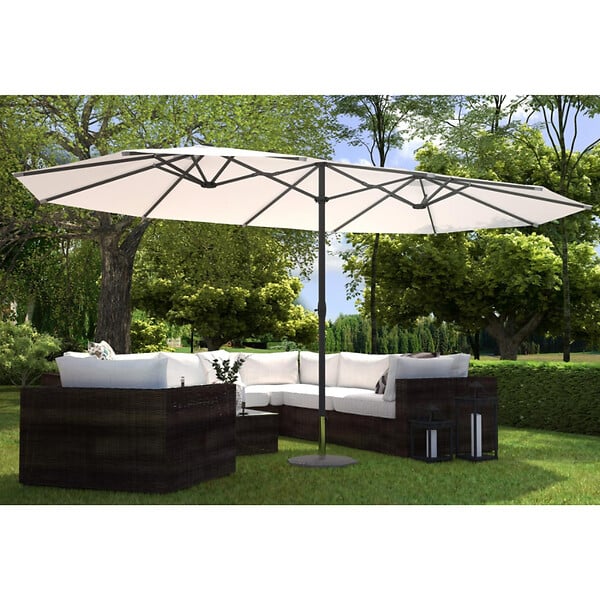 CONCEPT USINE - Parasol double ecru droit ovale 27 x 46 m VENICE $ - large