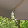 OUTSUNNY - Parasol droit rond grande taille de jardin Ø 3,25 x 2,5H m bois de bambou polyester gris - vignette