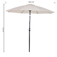 OUTSUNNY - Parasol inclinable aluminium fibre de verre polyester diamètre 2,65 m coloris crème - vignette
