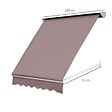 OUTSUNNY - Store banne manuel inclinaison réglable aluminium polyester imperméabilisé 70L x 180l cm taupe clair - vignette