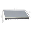 OUTSUNNY - Store banne manuel rétractable alu. polyester imperméabilisé haute densité 4 x 2,5 m gris - vignette