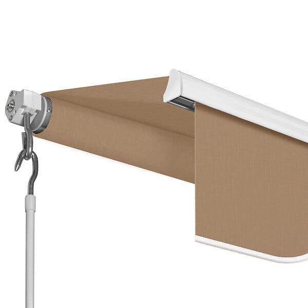 ID MARKET - Store banne manuel 3,80x3 M taupe - large