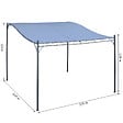 OUTSUNNY - Pergola tonnelle de jardin auvent 2,97 x 2,97 m adossable métal noir polyester anti-UV gris - vignette