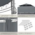 TECTAKE - Tonnelle ⌀ 3,5 m SIANA gris anthracite - vignette