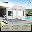 TECTAKE - Pavillon de jardin pliable en aluminium 3 x 3 m avec 2 parois latérales blanc - vignette