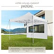 TECTAKE - Pavillon de jardin pliable en aluminium 3 x 3 m avec 2 parois latérales blanc - vignette