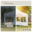 TECTAKE - Pavillon de jardin pliable en aluminium 3 x 3 m avec 2 parois latérales blanc - vignette