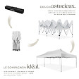 TECTAKE - Tonnelle 6 x 3 m avec 2 rideaux blanc - vignette
