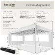 TECTAKE - Tonnelle 6 x 3 m avec 2 rideaux blanc - vignette