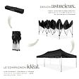 TECTAKE - Tonnelle 6 x 3 m avec 2 rideaux noir - vignette