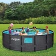FUNSICLE - Piscine tubulaire hublot noire Ø4,57x H 1,22m Funsicle - vignette