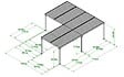 HABRITA - Pergola bioclimatique XXL, 32,63 m2, ALUMINIUM, en "L" - vignette