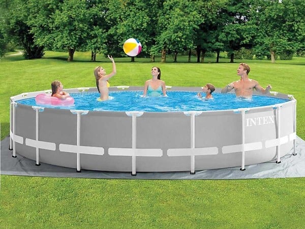 INTEX - Piscine tubulaire Prism Frame ronde 5,49 x 1,22 m - Intex - large