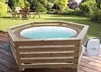 HABRITA - Habillage bois hexagonal - 2,63 x 2,09 x 0,71 m - spas et piscines - vignette