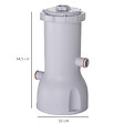 OUTSUNNY - Pompe de filtration épurateur à cartouche pour piscine hors sol 3785 L/h 90 W blanc - vignette