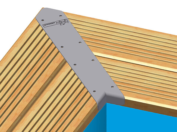 UBBINK - Kit finition margelles en angle pour piscine bois rectangulaire - Ubbink - large