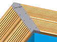 UBBINK - Kit finition margelles en angle pour piscine bois rectangulaire - Ubbink - vignette