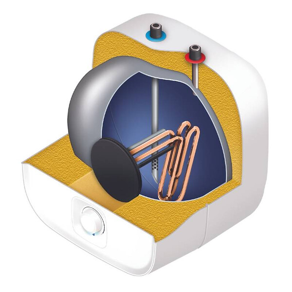 THERMOR - Chauffe-eau électrique Ristretto compact carré Thermor - Sur évier - 2000W - 15L - Blanc - large